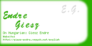 endre giesz business card